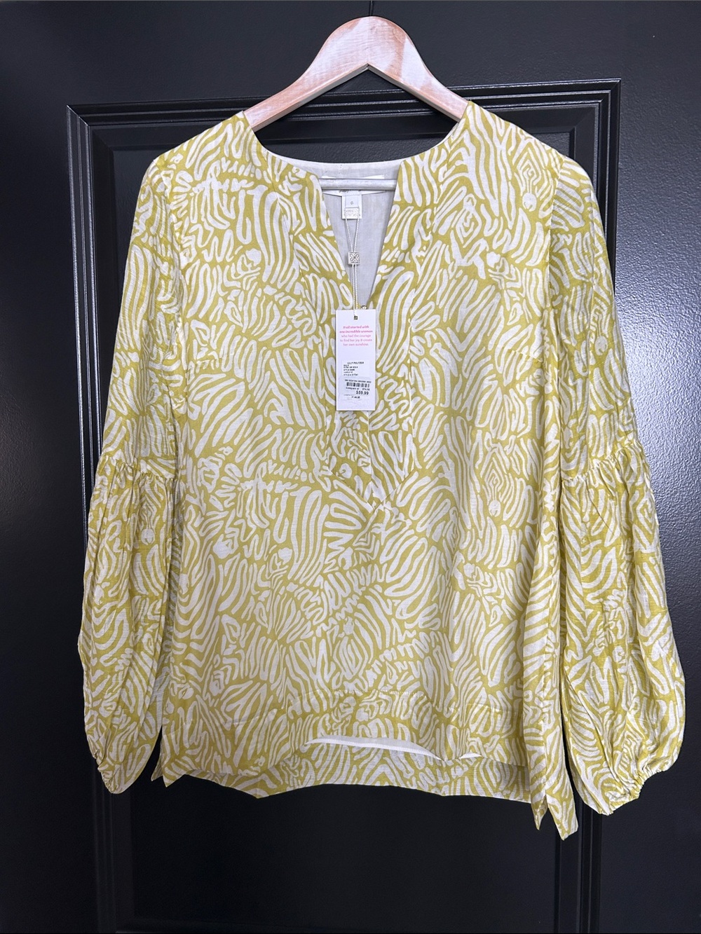 Lilly Pulitzer Laurelie Top Jardin Green Zee Vneck size 6 NWT